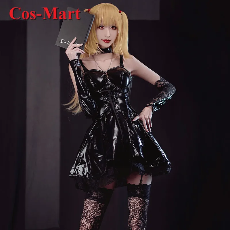

Косплей-костюм Cos-Mart из аниме «Death Note», Миса Амана, черная Лолита из искусственной кожи/готическое платье для вечеринки