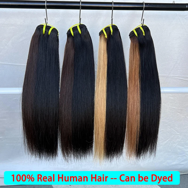 12A Вьетнамские пучки необработанных волос прямые 100% человеческие волосы # 1B