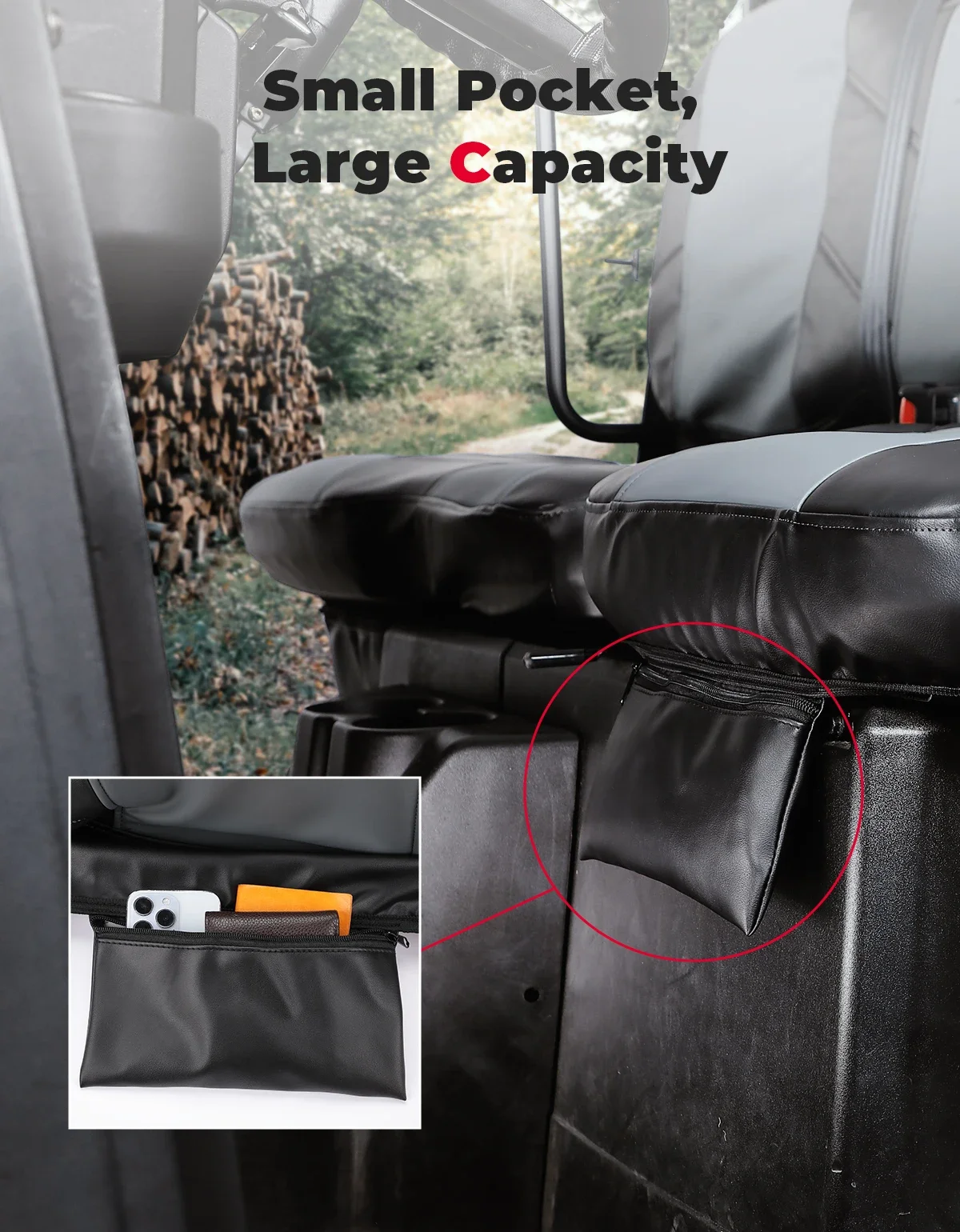 Ranger XP с ручным карманом водонепроницаемые чехлы на передние сиденья совместимые