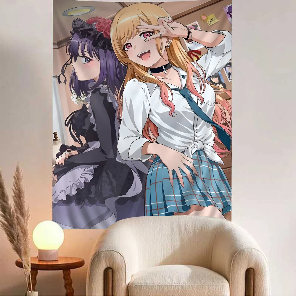 My Dress-Up Darling Anime Tapestry Hanging Tarot Hippie Wall Rugs Dorm Home Decor