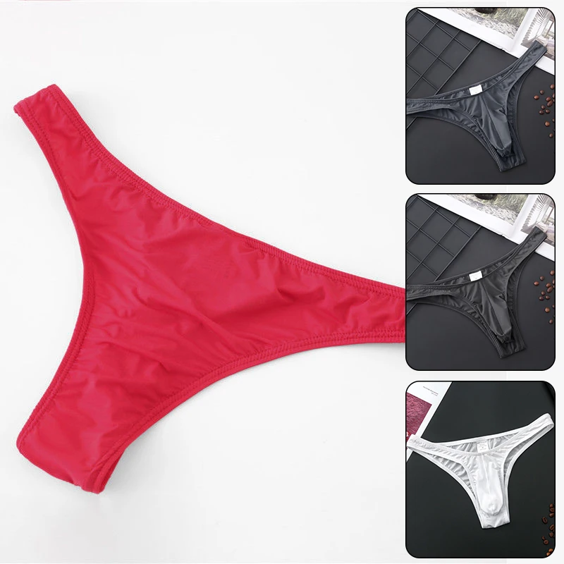 Трусы-стринги мужские ультрамягкие с низкой посадкой дышащие прозрачные