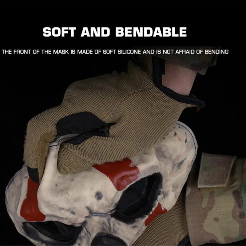 Балаклава с призраком для Хэллоуина и косплея удобная Лыжная маска-скелет