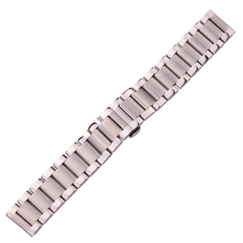 Stainless Steel Watchband Bracelet 18mm 20mm 21mm 22mm 23mm 24mm Women Men Silver Solid Metal Watch Band Strap Accessories