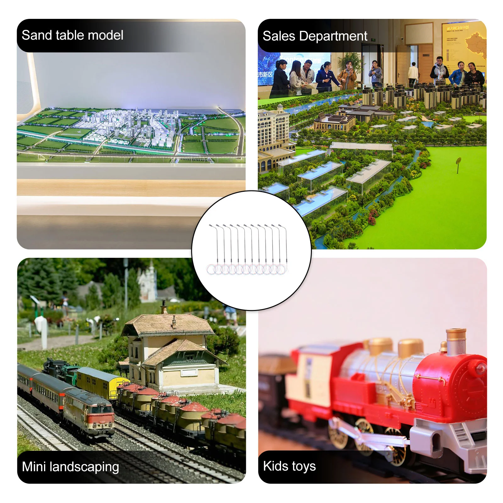 10 шт. уличные дорожные светильники песочный стол модель лампа стоячий напольный