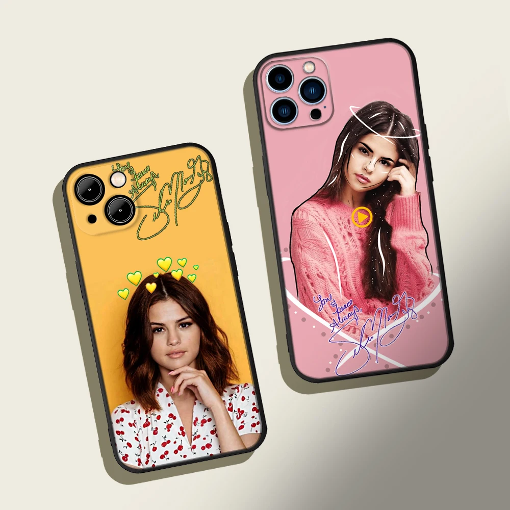 

For iphone13 Selena Gomez Phone Case For iphone13 12 Pro 11 Pro Max X XR Mini XS MAX 7 8 plus celebrity signature photo Covers