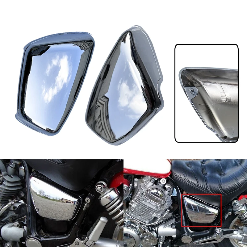 

Motorcycle Side Battery Fairing Cover ABS Left Right Guard Protection Motocross For Yamaha XV 700 750 1000 1100 Virago 1984-Up