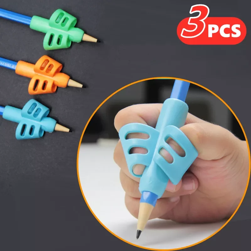 

Writing Correction Device 2 Finger 3 Fingers Silicone Pencil Holder Child Learning Writing Corrector Student Stationery