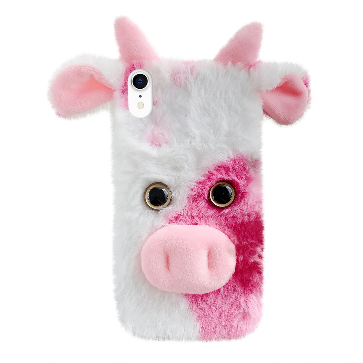 

Kлеверкейс мультяшный защитный чехол для мобильного телефона пушистый телефон милый защитный чехол для коровы