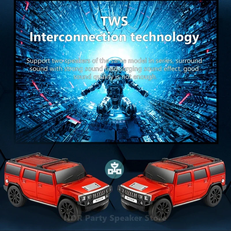 WS-590 Модель автомобиля Беспроводной динамик Blue-tooth Стерео Басовый звук НЧ-динамик