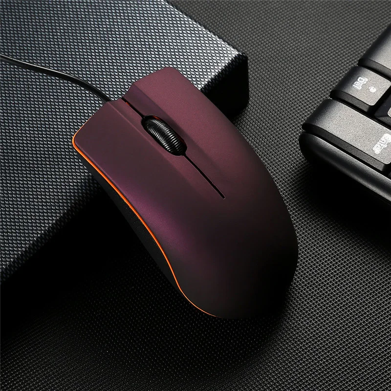 

New M20 Wired Mouse 1200dpi Computer Office Mouse Matte Black Usb Gaming Mice For Laptop Computer Laptop Computer Non Slip Wired