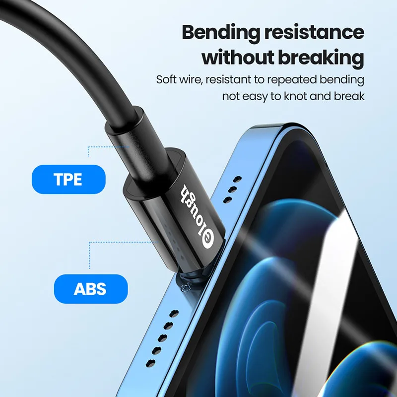 Магнитный USB-кабель Elough 2 4 А быстрое зарядное устройство Type C кабель Micro USB для iPhone