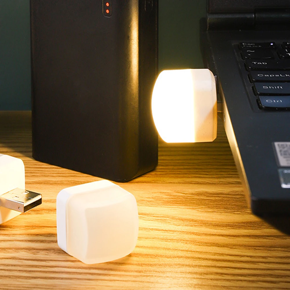 

USB Plug Lamp Computer Mobile Power Charging Small Eye Protection Reading Light Energy Saving Night Lamp Decor