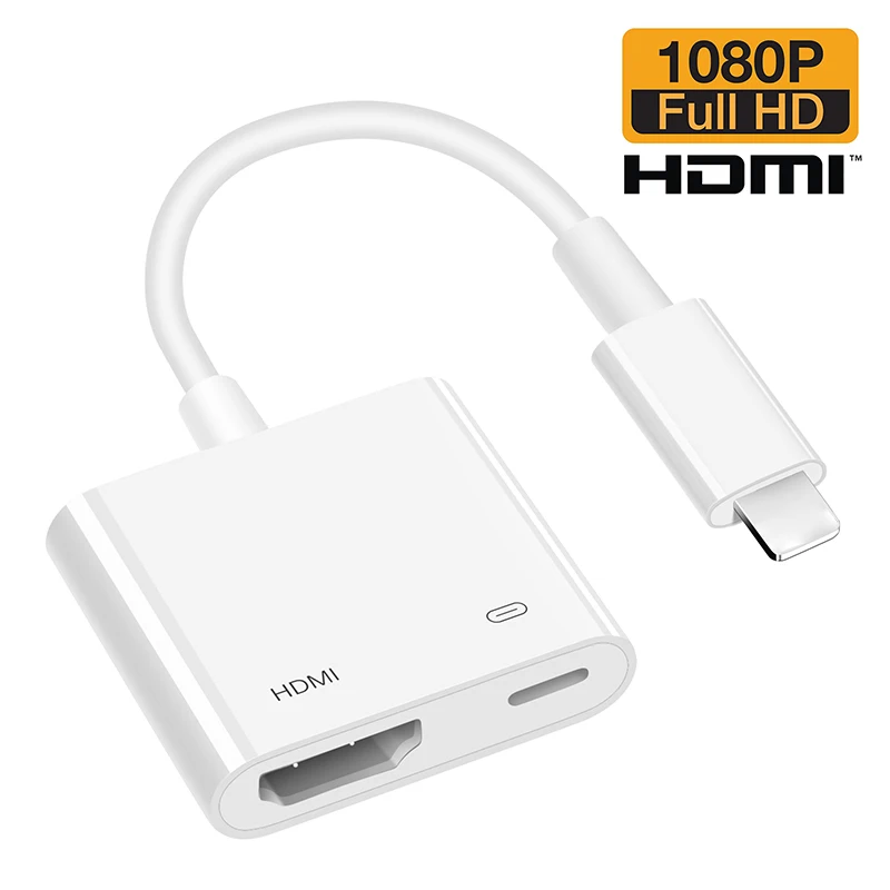 

Lightning To HDMI-Compatible 2 Ports Splitter Cable Converter 1080P Digital AV Adapter Phone Accessories for iPhone iPad To TV