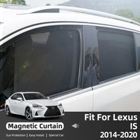 for lexus is 2014 2020 magnetic mesh curtain shield car front car window sun shade uv protect windshield sunshade cover
