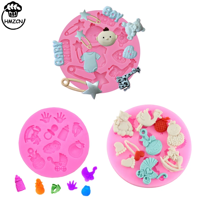 

3D Cute Baby Silicone Fondant Cake Mold Baby Birthday Party Kitchen Baking Mold Cake Decorating Cake Sugar Craft Moulds Tools