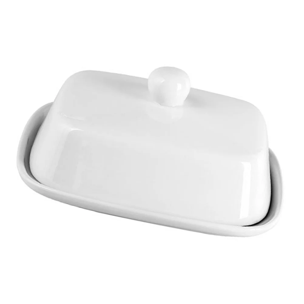 Decorative Butter Plate Dessert Storage Tray with Lid Kitchen Gadget Butter Tray