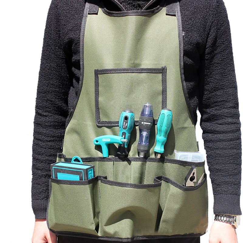 

Рабочий Фартук унисекс из Оксфордской ткани 600D, модные регулируемые перекрестные ремни, Кухонные фартуки для приготовления пищи для женщин и мужчин, для работы в саду