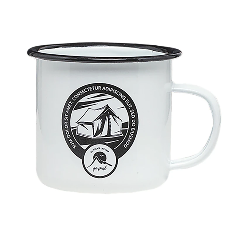 

Enamel Camping Mug Couple Set Print Creative Coffee Tea Water Cups For Traveling Camping Backpacking Hiking