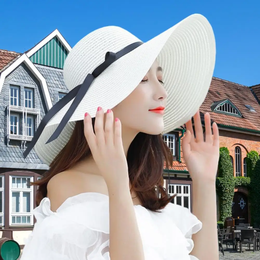 

All-match Elegant Breathable Beach Hat for Adult Women Sun Hat All-match Elegant Breathable Beach Hat for Adult