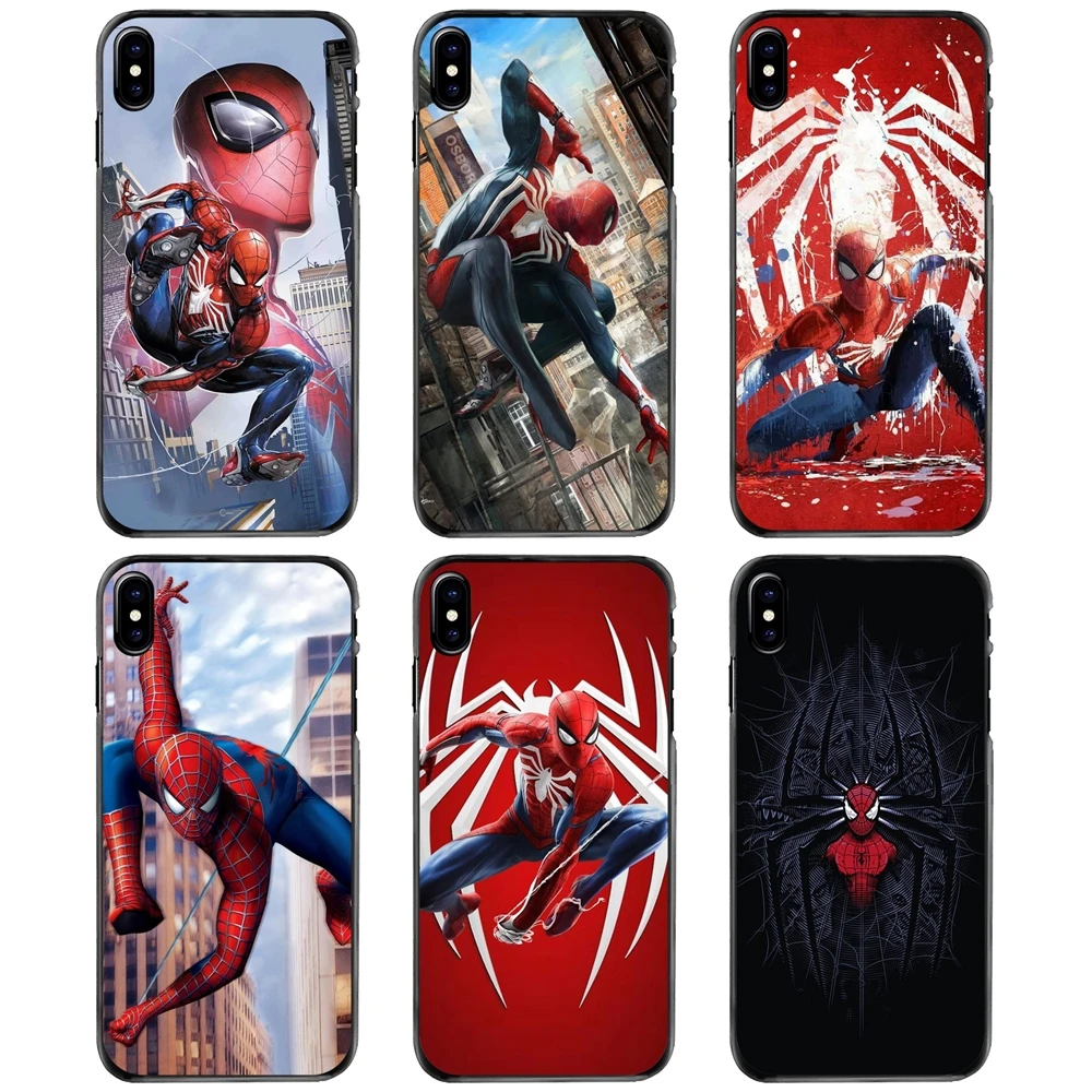 

For iPhone 11 12 13 14 Pro MAX Mini 5 5S SE 6 6S 7 8 Plus 10 X XR XS Hard Phone Case New Hot Marvel hero Spiderman