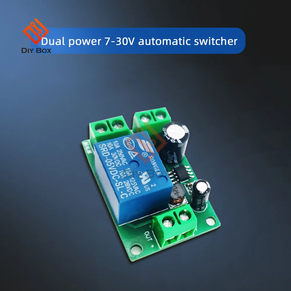 

Двойной источник питания 7-30 в Автоматический коммутатор модуль автоматического преобразования выходная нагрузка максимум 10 А