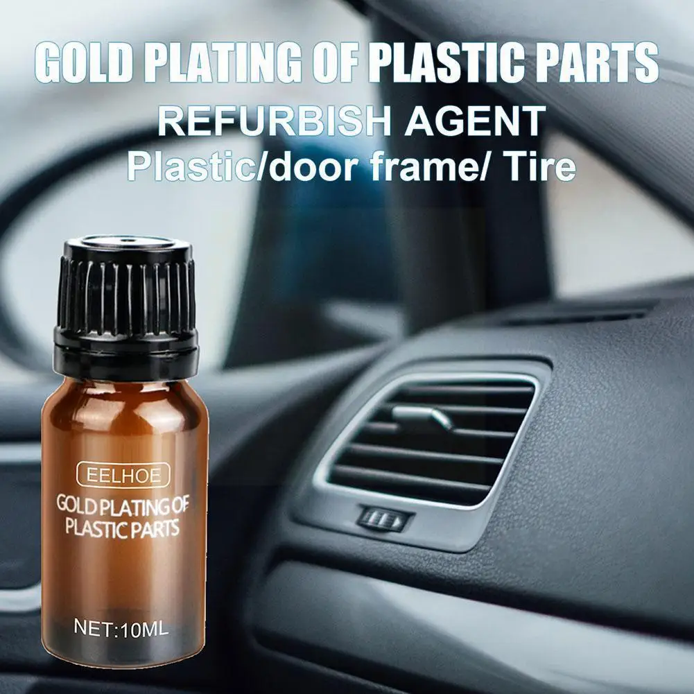 

10ml Plastic Parts Retreading Agent Wax Instrument Car Coating Plastic Light Renovated Auto Interior Panel Cleaner Auto E2y2