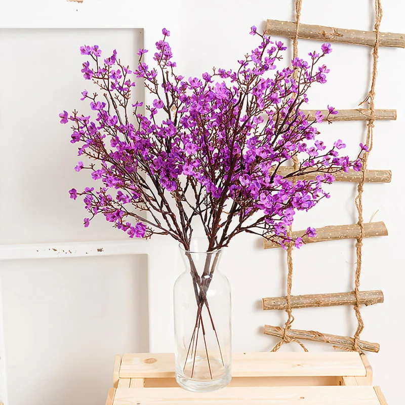 Искусственные цветы 51 см длинные розовые сливы свадебные фальшивые наряд