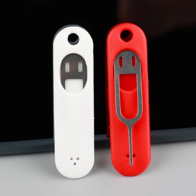 

SIM Card Removal Tool Card Tray Eject Pins Needle with Detachable Keychain Charm for Phone Models Universal Anti-lost Keyring