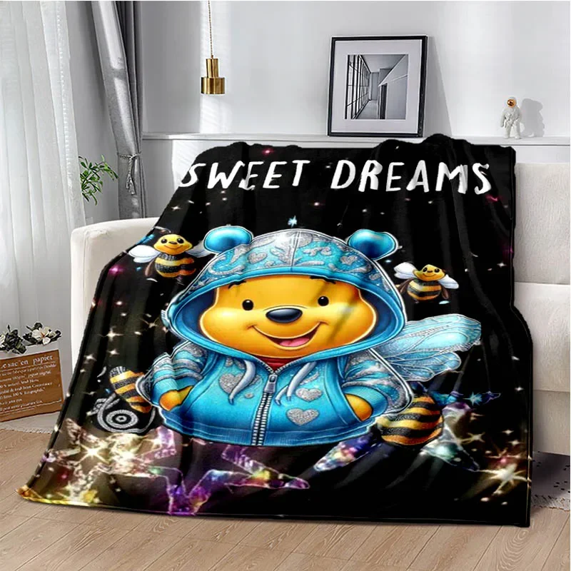 Одеяла с рисунком Винни-Пуха Диснея одеяло для пикника теплые фланелевые одеяла