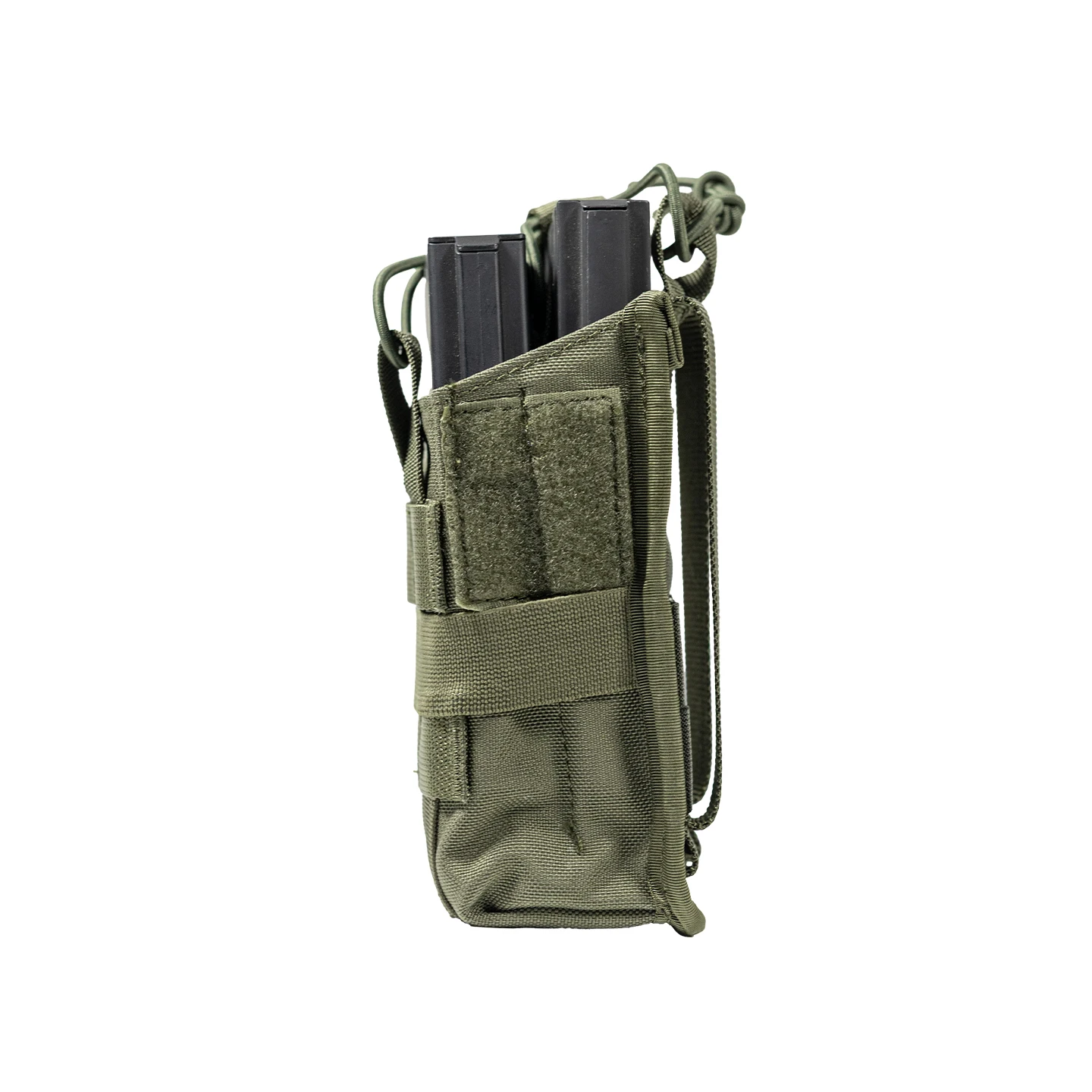 Фото Двойной подсумок для магазинов - тактический подсумок MOLLE с открытым верхом и быстрым доступом, с эластичной фиксацией, для патронов и магазинов, для страйкбола и охоты №4