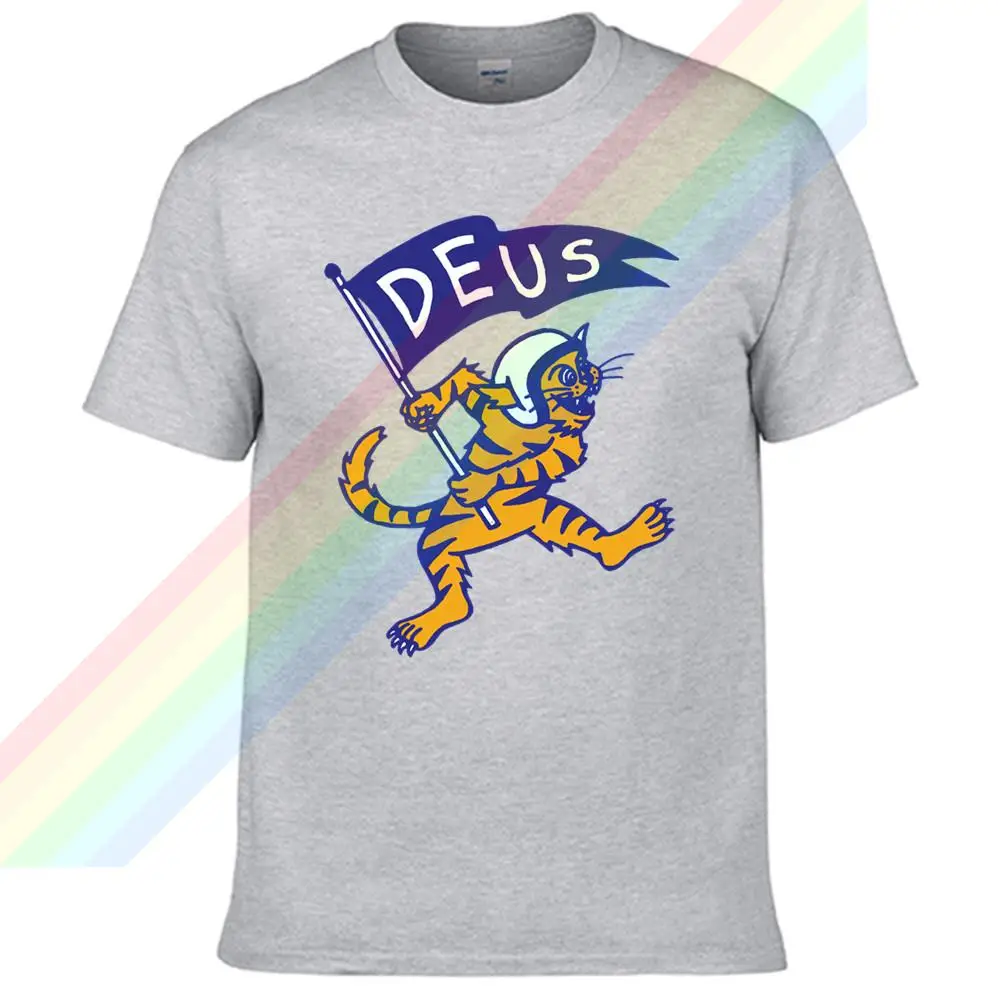 Футболки Deus-Ex-Machina с маленьким тигром и флагом для мужчин женщин летние футболки