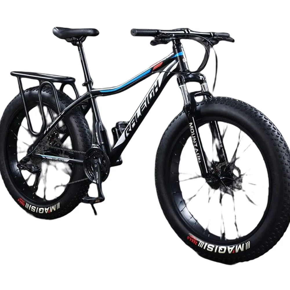 Bicycle Mountain  24 Inch Fat Bike 21 Speeds  Tire Snow  Man Snowmobile Adult Double Disc Brake Fu Bar In One Wheel