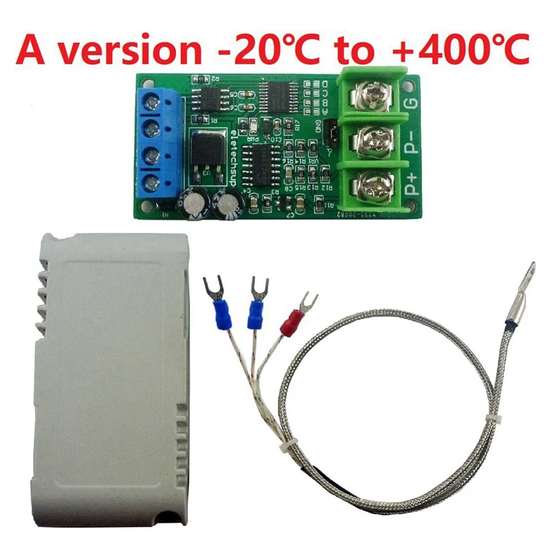 

2X DC 8-25V PT100 Платиновый термостойкий преобразователь температуры RS485 Modbus RTU RTD модуль комплект PTA9B01