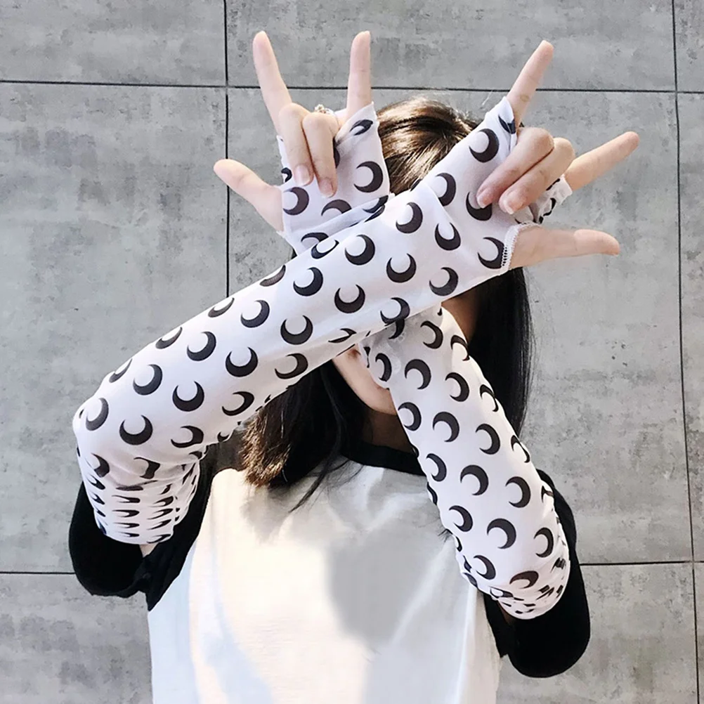 

4 Pcs Summer Arm Sleeves Cycling Guard Sun UV Protection Cover Cartoon Cuff