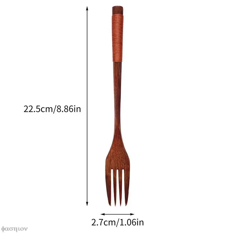 Деревянная ложка и вилка для супа экологически чистые товары посуда натуральный