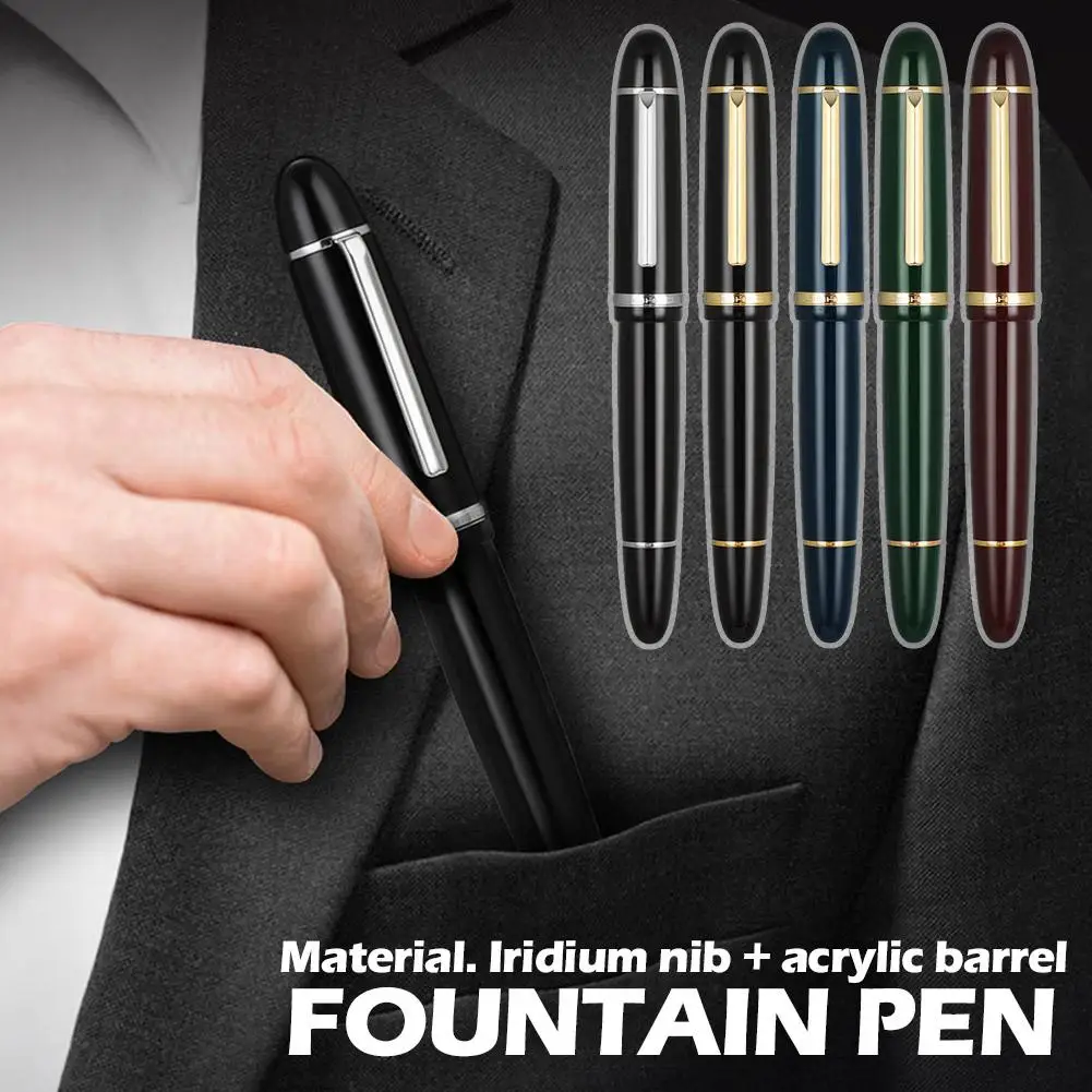 

Jinhao X159 Роскошная перьевая ручка, высококачественные металлические мигающие ручки для офисных принадлежностей, школьные принадлежности W6u2