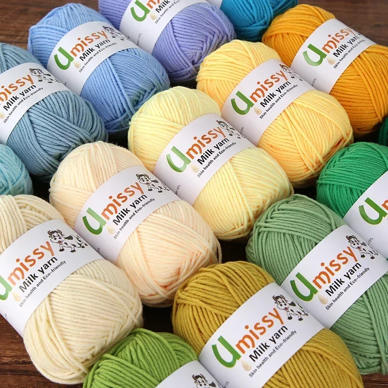 12 шт. пряжа для вязания крючком молочная хлопковая оптовая продажа мягкая теплая
