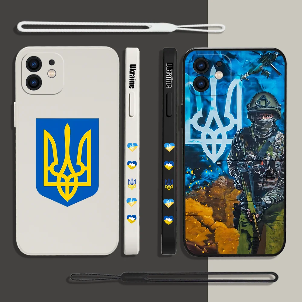 

Ukraine Flag Map Soldier Phone Case For Samsung A53 A50 A12 A52 A52S A51 A71 A73 A91 A32 A22 A20 A30 A21S 4G 5G with Hand Strap