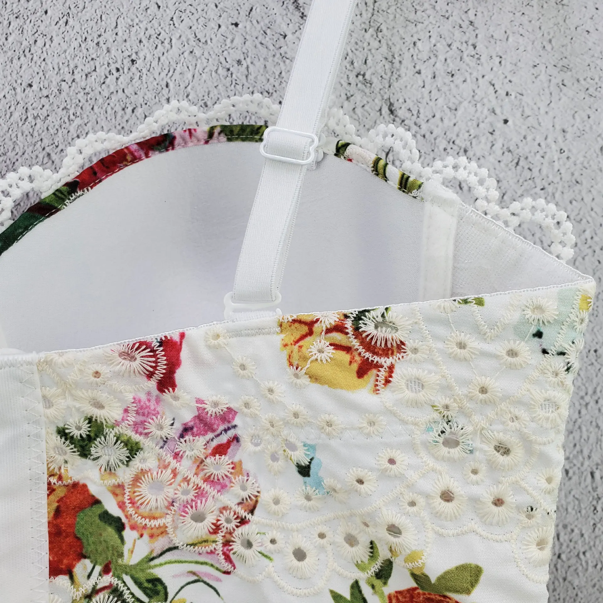 Женский летний сексуальный хлопковый топ с цветочным принтом Boho модный базовый