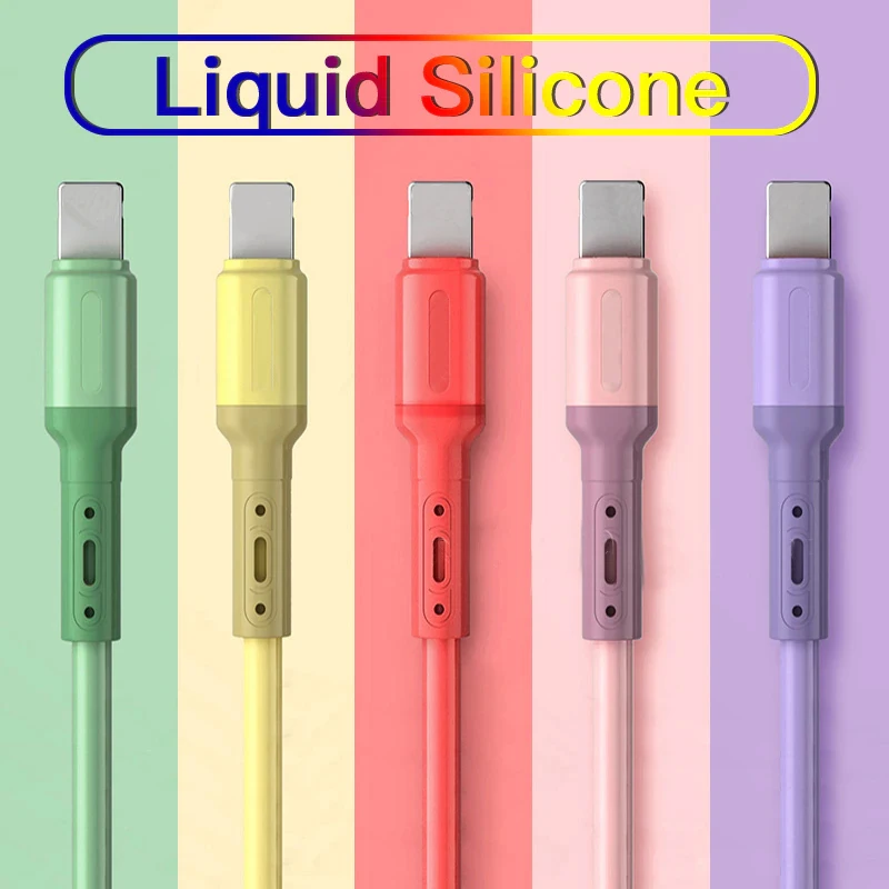 

SZXPYU Fast Charging Cable For iPhone 13 12 11 Pro Max X XR XS 8 7 6s Data Charging USB Wire Cord Liquid Silicone Cable 1/1.5/2M