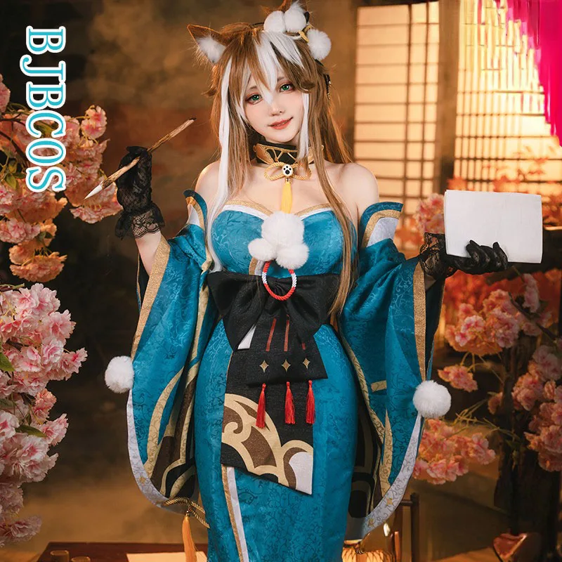 

Женский парик для косплея Genshin Impact Miss Hina