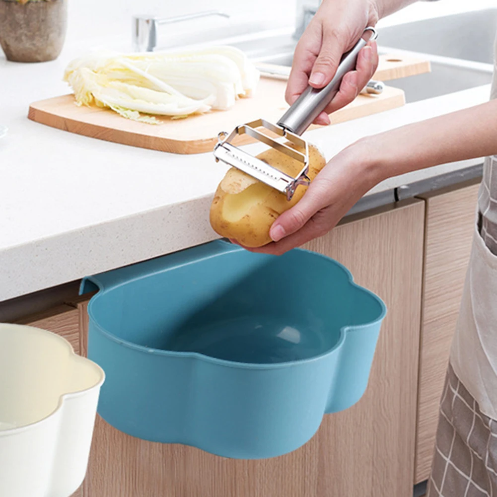 

Cloud Shape Kitchen Hanging Trash Can Cabinet Garbage Basin Creative Household Desktop Clutter Collection Storage Basket