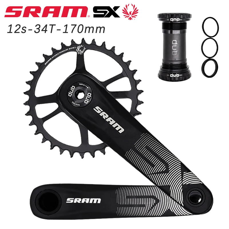 

SRAM SX 12 Speed Crankset 34T Steel Chainring 170mm Bottom Axis Set for Mountain Bike FC-SX-1-A1 12S MTB Bicycle Crankset Parts