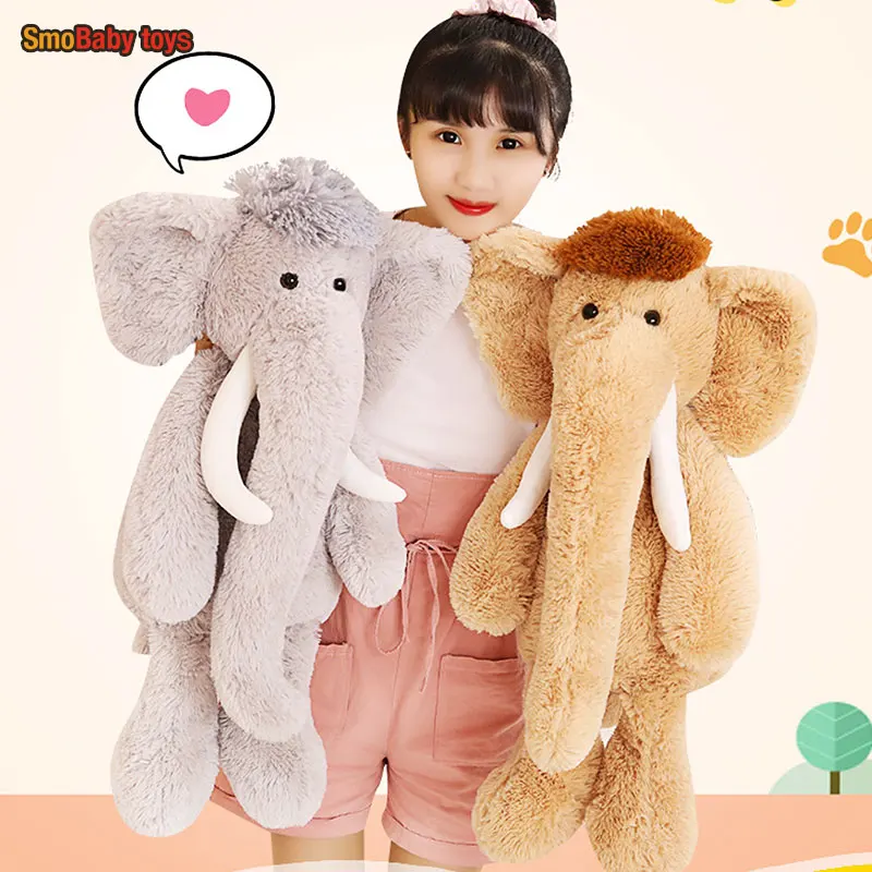 75cm Giant Elephant Plush Toy Soft Cute Animal Elephant Plushies Stuffed Pillow Doll for Baby Boys Girls Birthday Gift