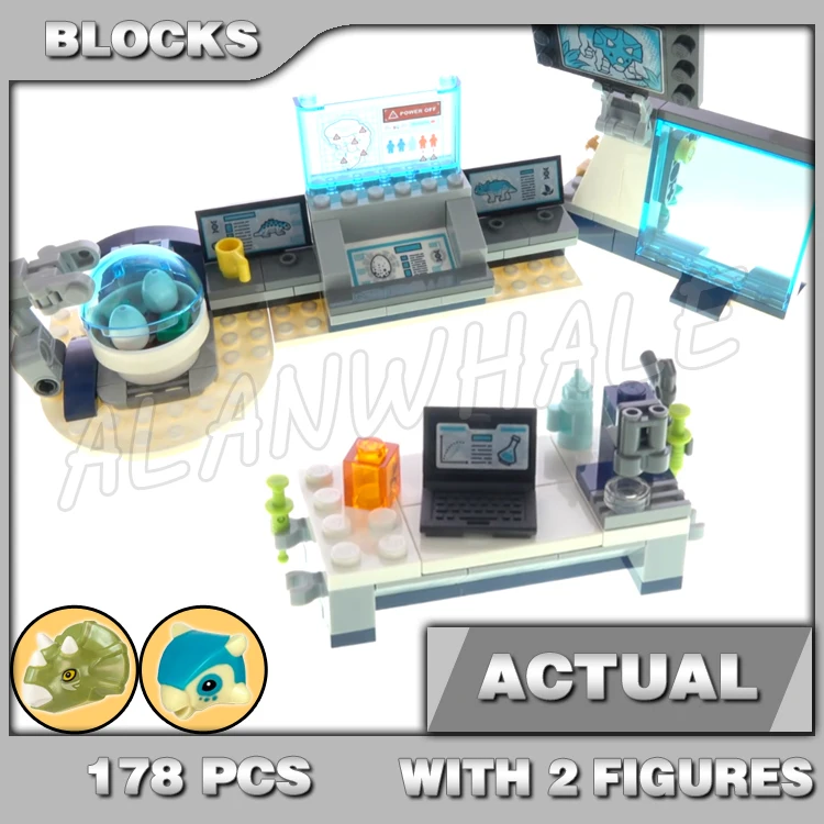 

178pcs Jurassic World Dr. Wu's Laboratory Baby Dinosaurs Breakout Wall Park 11577 Building Blocks Toys Compatible With Model