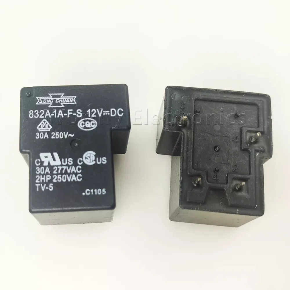 Бесплатная доставка 10 шт./лот 12VDC 30A 4pin реле 832A-1A-F-S-12VDC