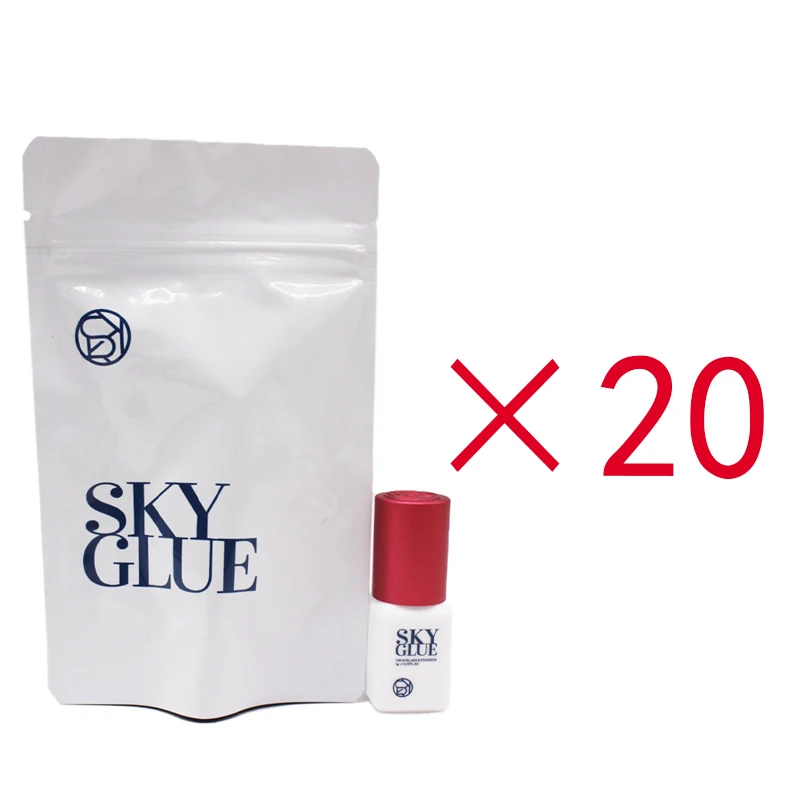 

20 Bottles Sky S Plus Red Cap Glue for Eyelash Extension With Sealed Bag Wholesale Professional Beauty Shop Korea Makeup Tools