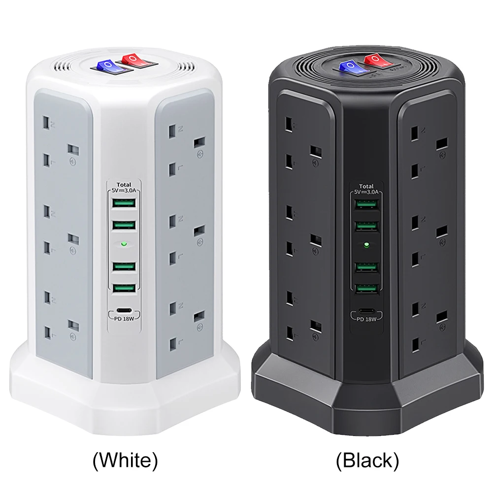 Удлинитель башни 1 8 м в Великобритании с USB-разъемами 13A 3250W PD18W несколькими