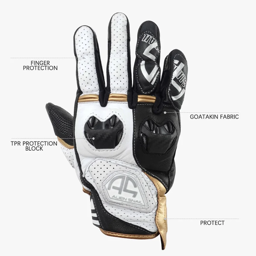 ALIEN SNAIL мотоциклетные кожаные перчатки винтажные мужские защитные сенсорный