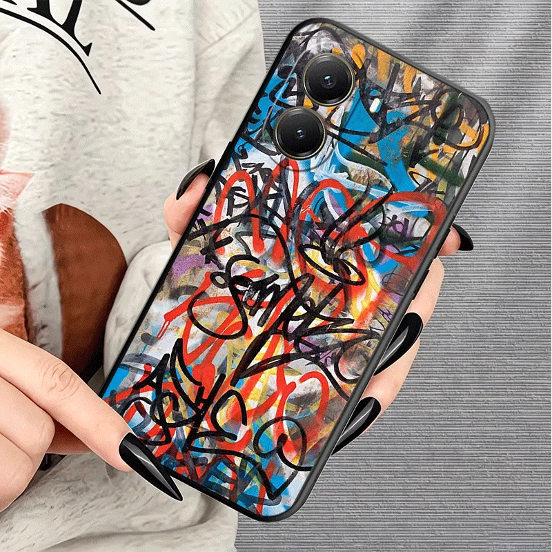 Фото Чехол для телефона с граффити-дизайном для Xiaomi Poco X7 X8 Pro Max M8 M7 F8 X6 X5 X3 M7 M6 F7 Redmi 15C 15 14C 13C 15T 17T с узором Co №5